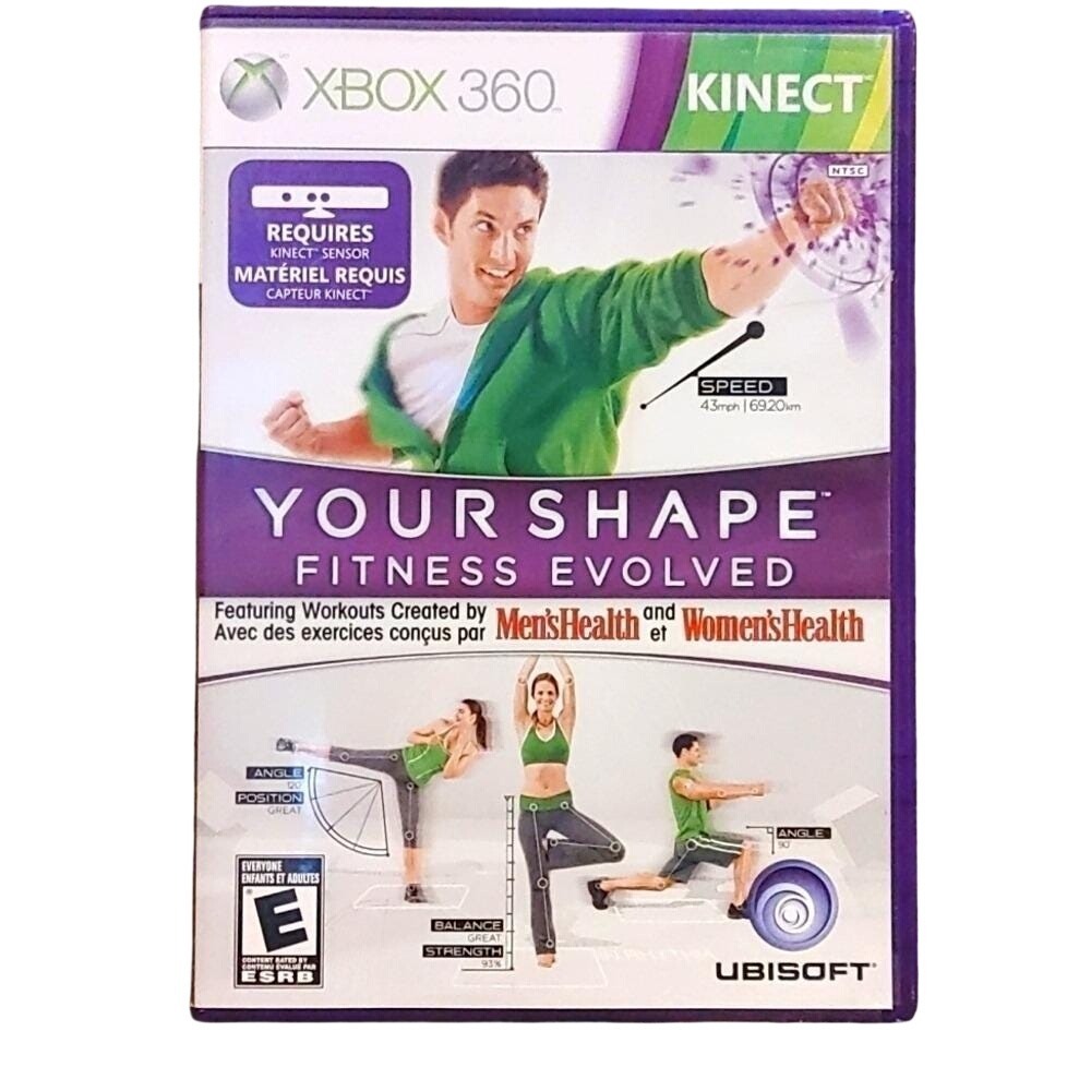 YourShape Fitness Evolved Xbox 360 Kinect Ubisoft Exercise Game Men Women Health